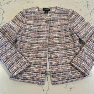 Halogen Multicolor Tweed Cardigan